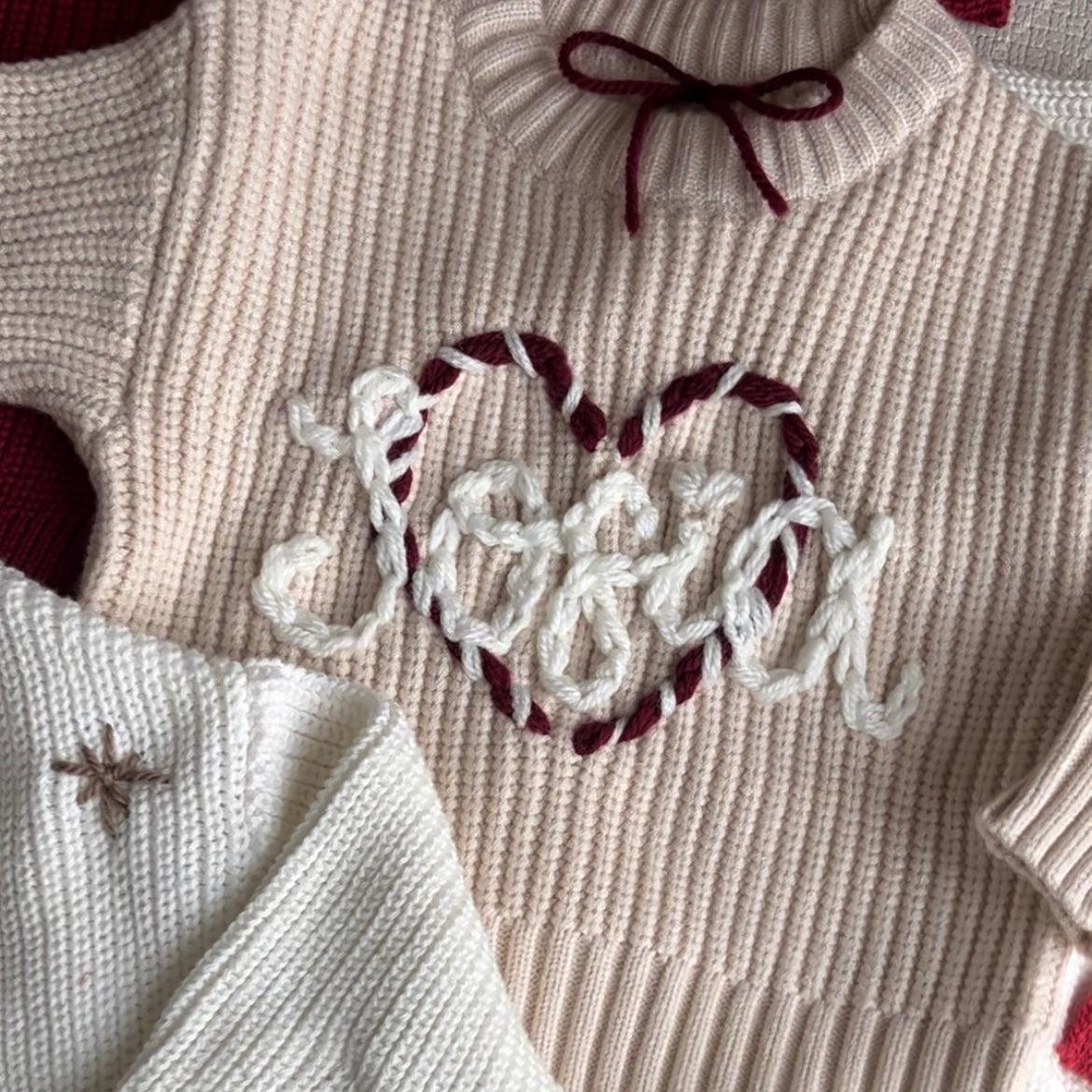 Candy cane heart design